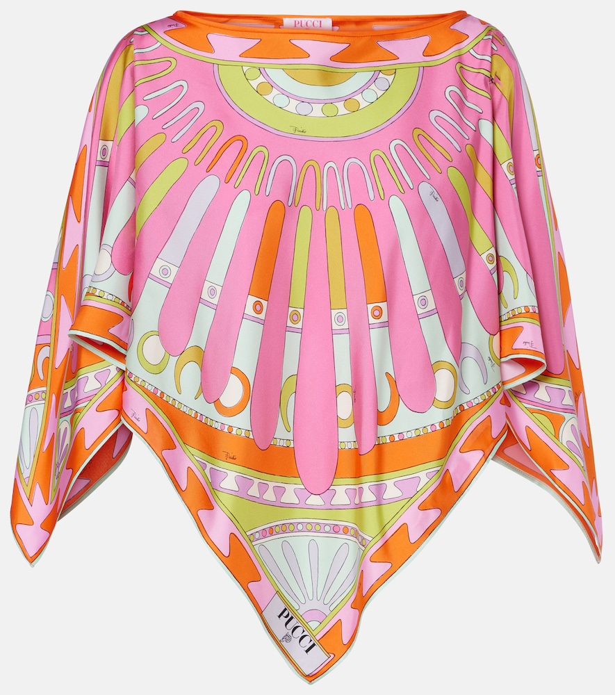 Top Soleil aus Seiden-Twill