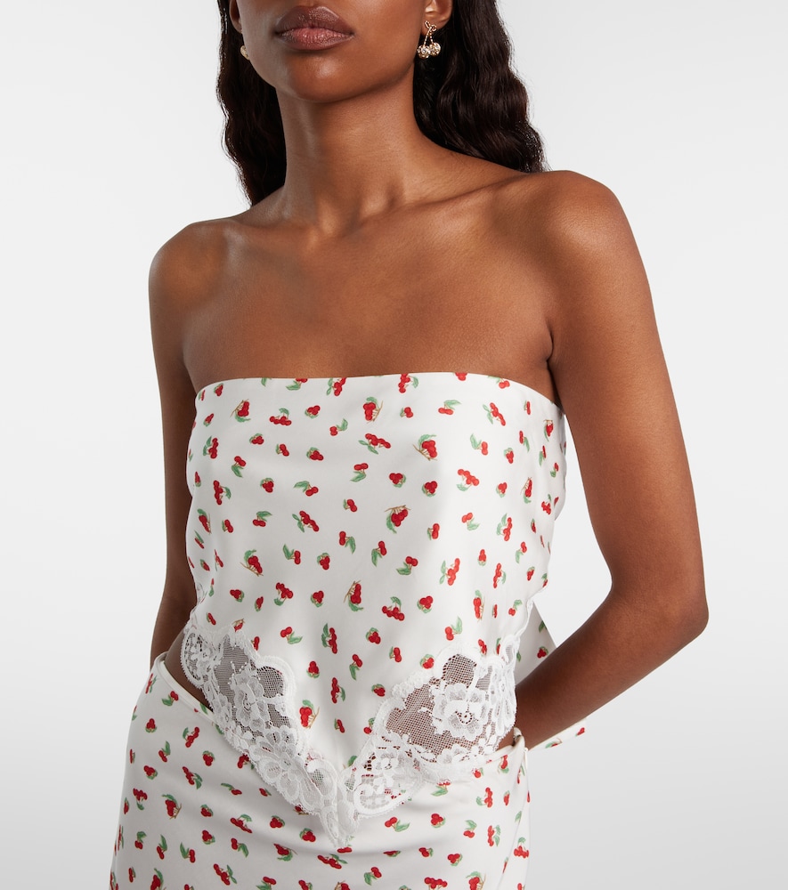  Posse Posse Fae Lace-trimmed Printed Top 