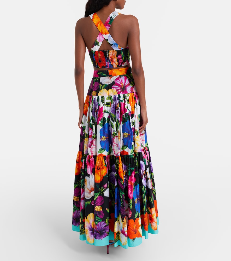 Dolce&Gabbana Floral Tiered Cotton Maxi