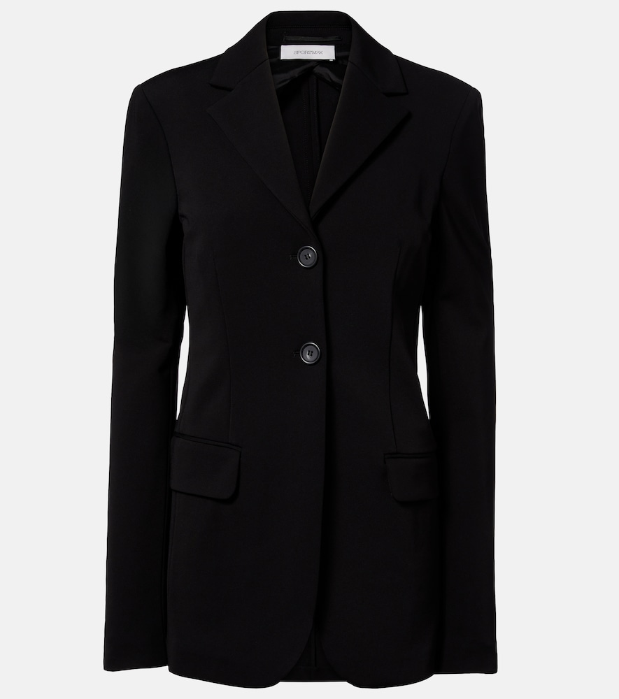 Sportmax Women's Black Single-Breasted Blazer UK Size 14 - Mytheresa