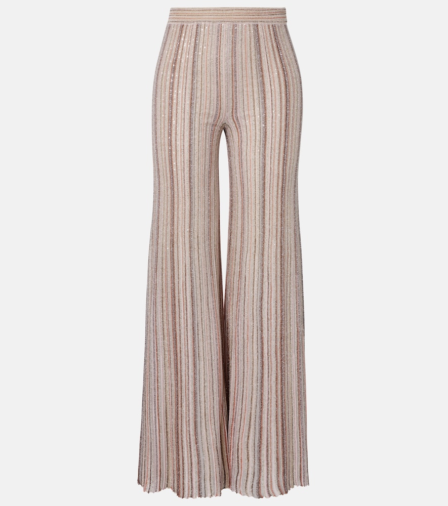 Missoni Striped lamé wide-leg pants