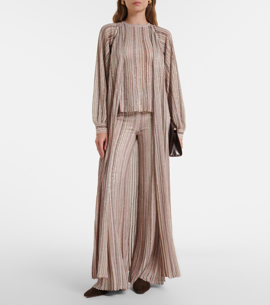  Missoni Missoni Striped Lamã© Wide-leg Pants 