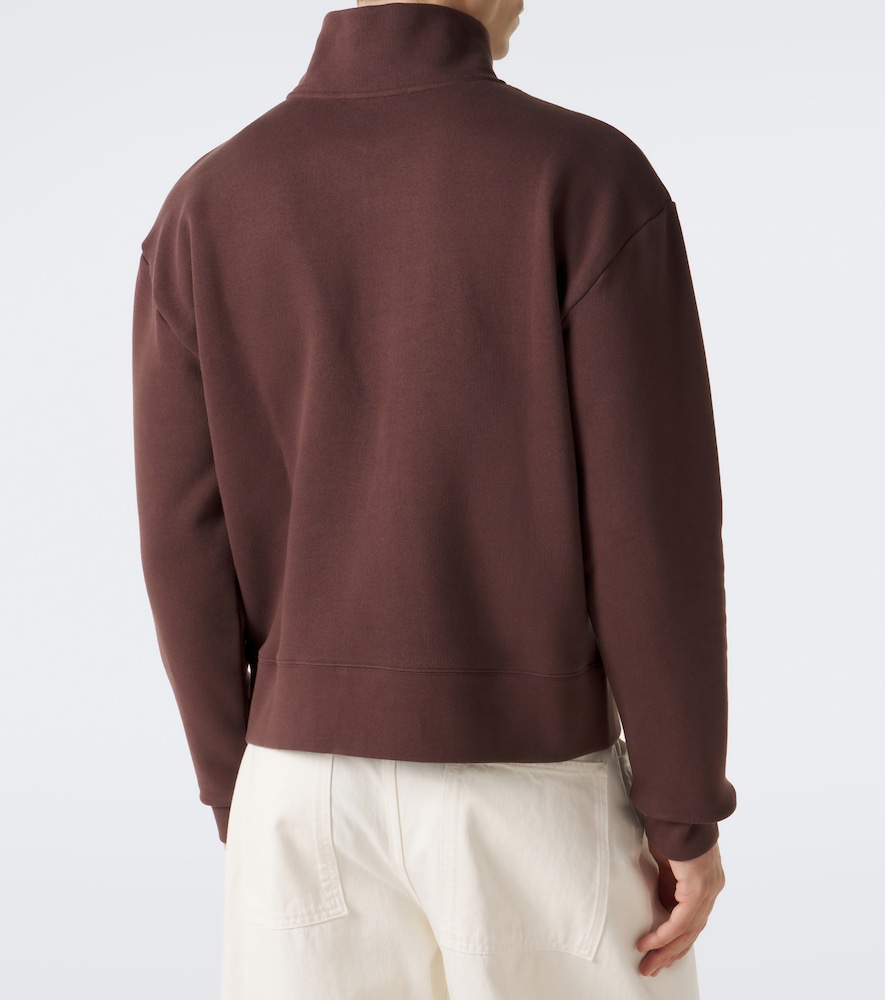 Cotton Jersey Half-Zip Sweatshirt