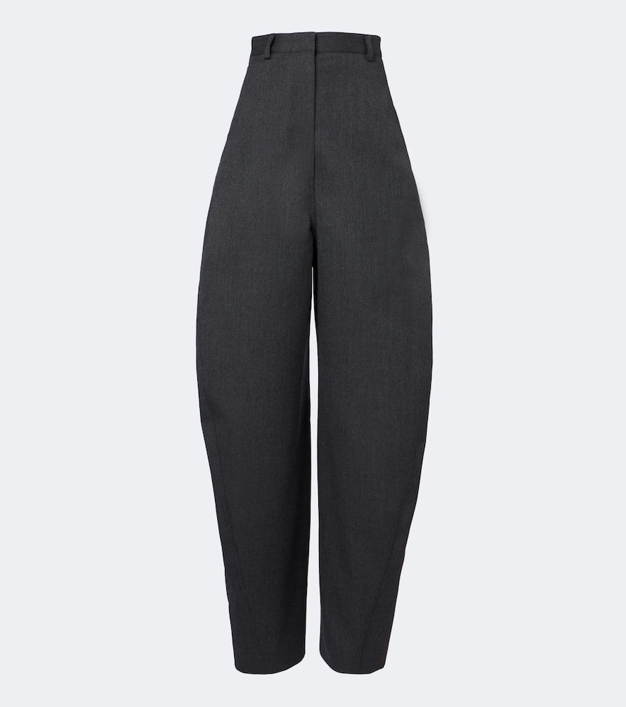 Pantaloni barrel in lana