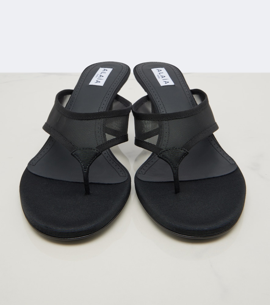 Alaïa Mesh Thong Sandals