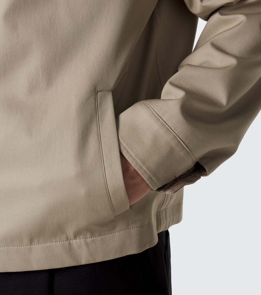 Reversible Cotton Gabardine Blouson Ajcket