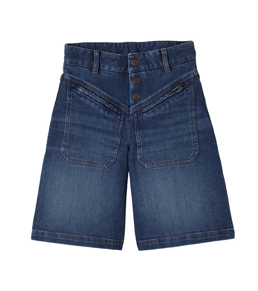 Chloé Kids Bermuda-Shorts aus Denim