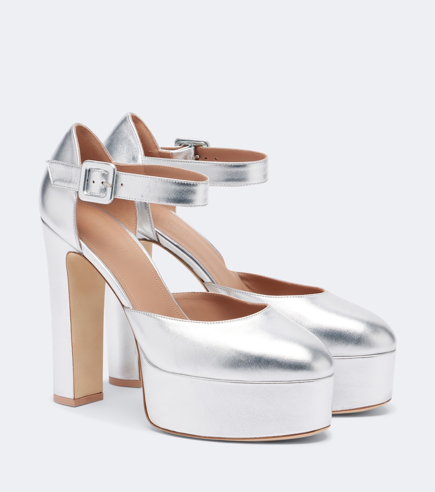 Sandali Leila in pelle metallizzata