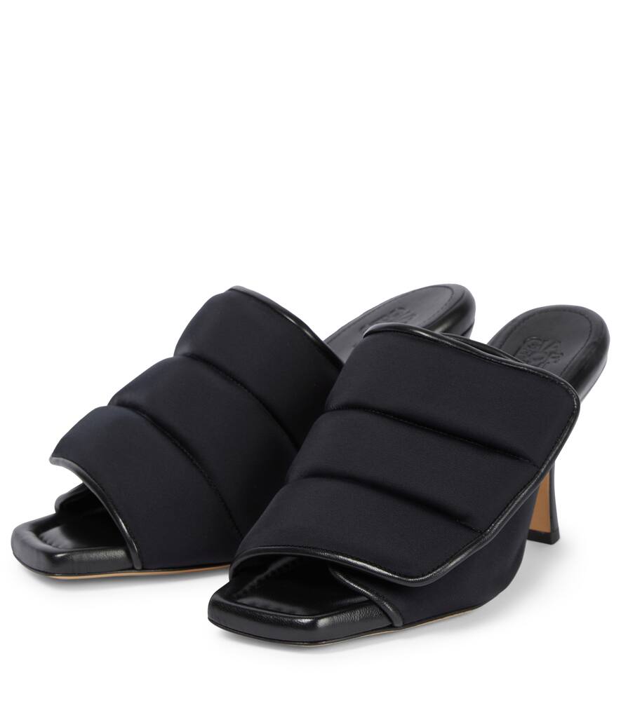 GIA BORGHINI GIA 4 LEATHER-TRIMMED SANDALS
