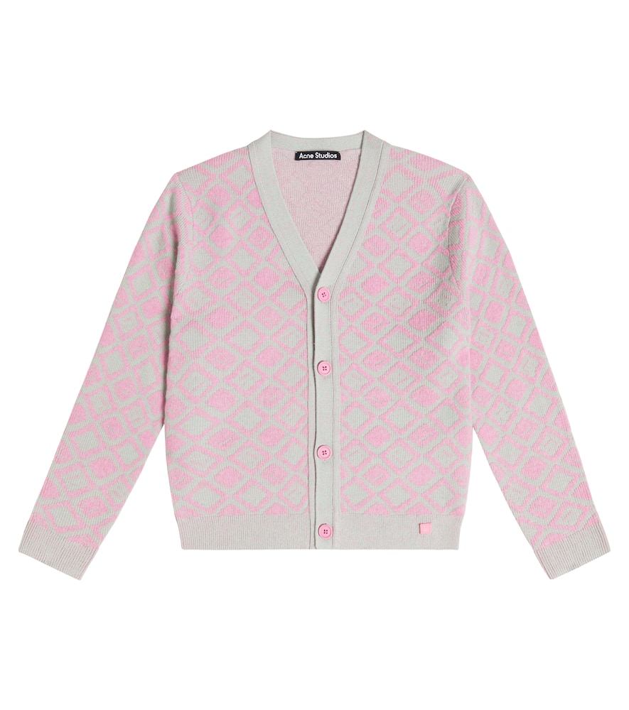 Acne Studios Kids Jacquard wool and cotton cardigan