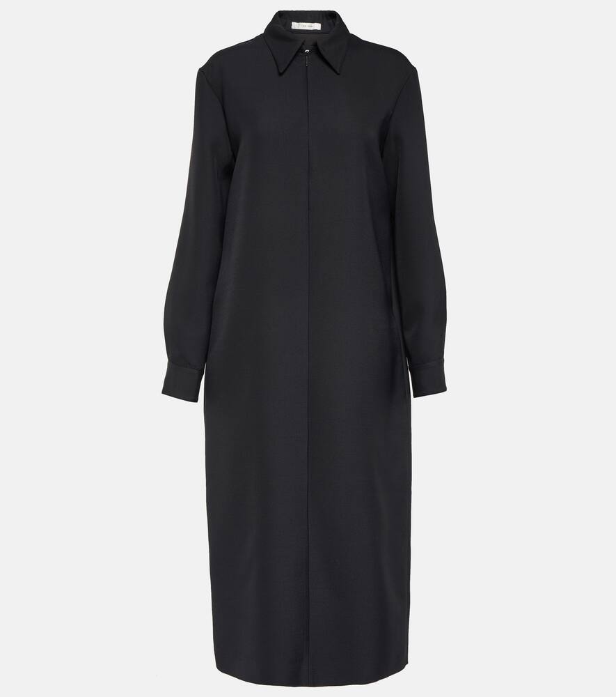 The Row Mable wool-blend midi dress