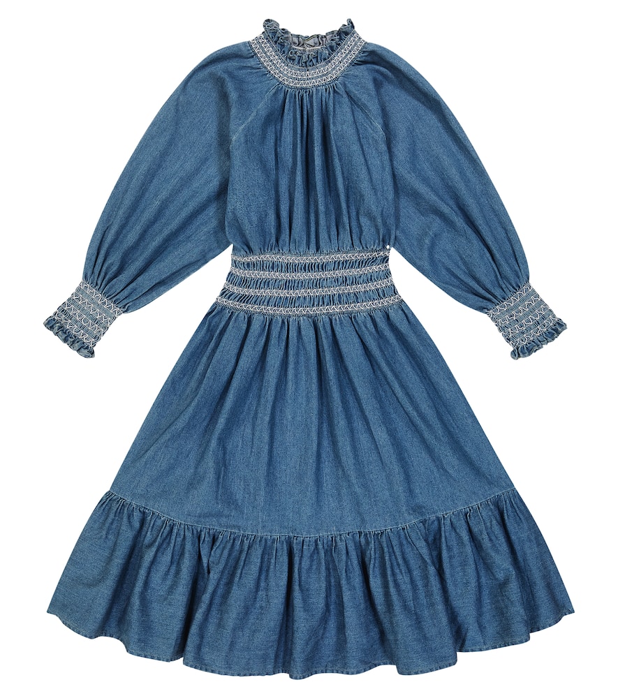C'era Una Volta Kara shirred denim dress