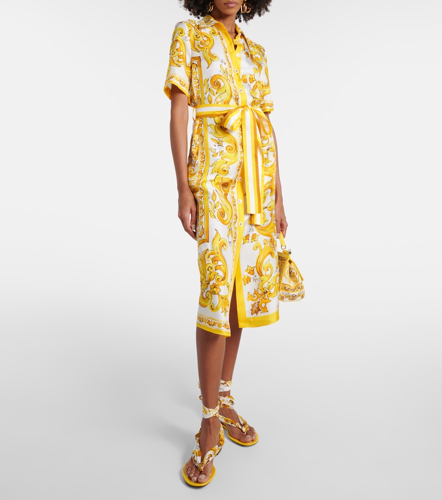 Dolce & Gabbana Majolica silk twill shirt dress