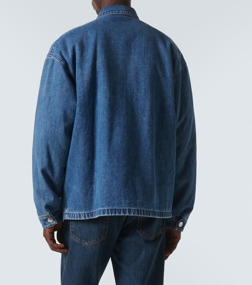 Prada Blue Denim Shirt In Blue