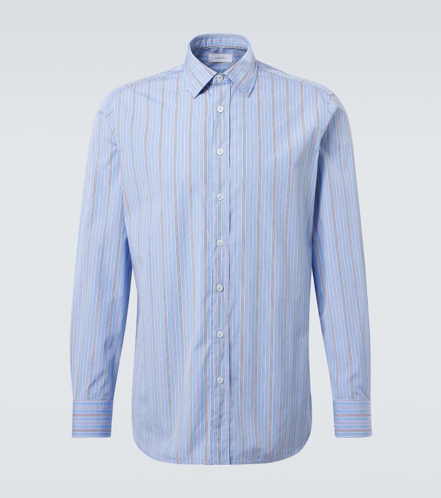 Lardini Hemd Aus Baumwollpopeline In Blue