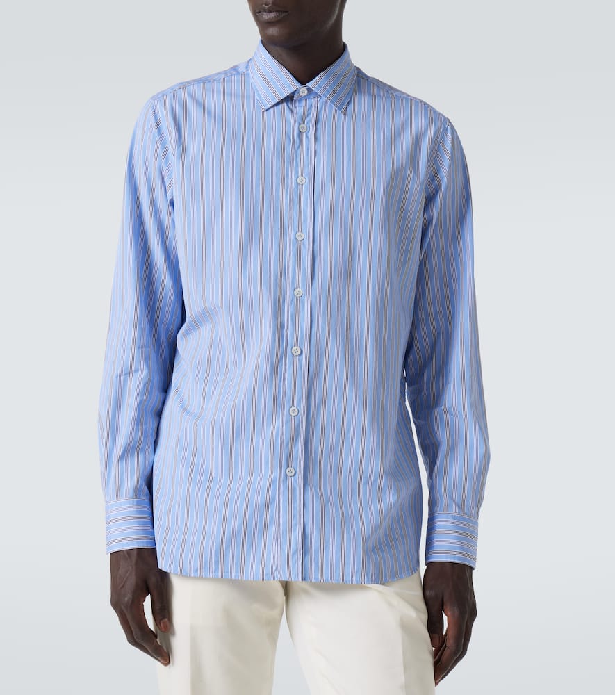 Lardini Hemd Aus Baumwollpopeline In Blue