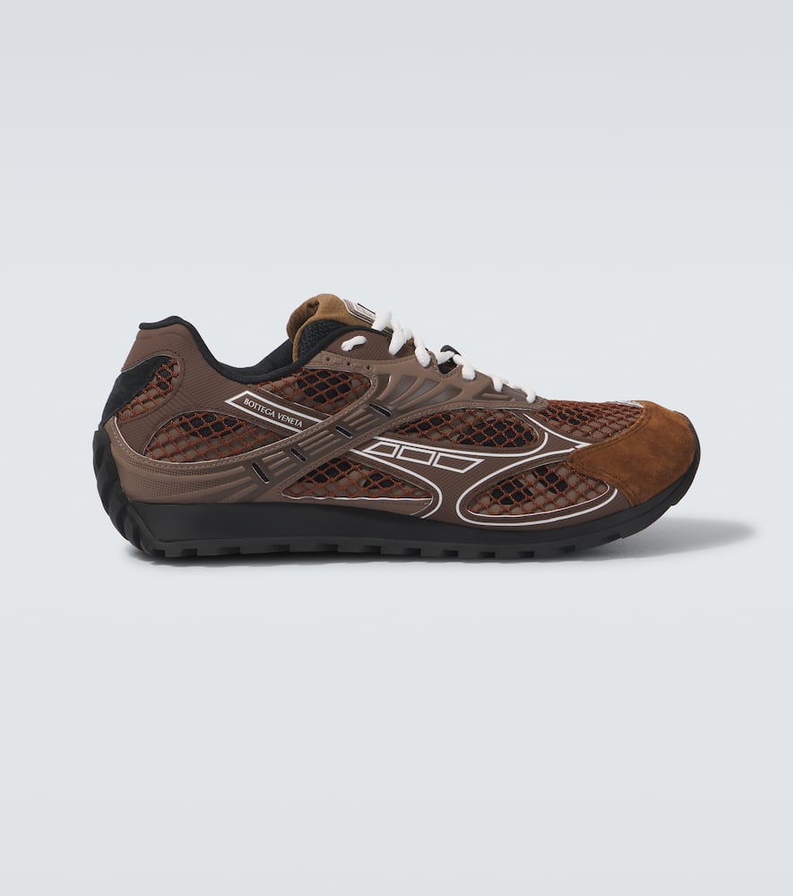 Orbit suede-trimmed sneakers