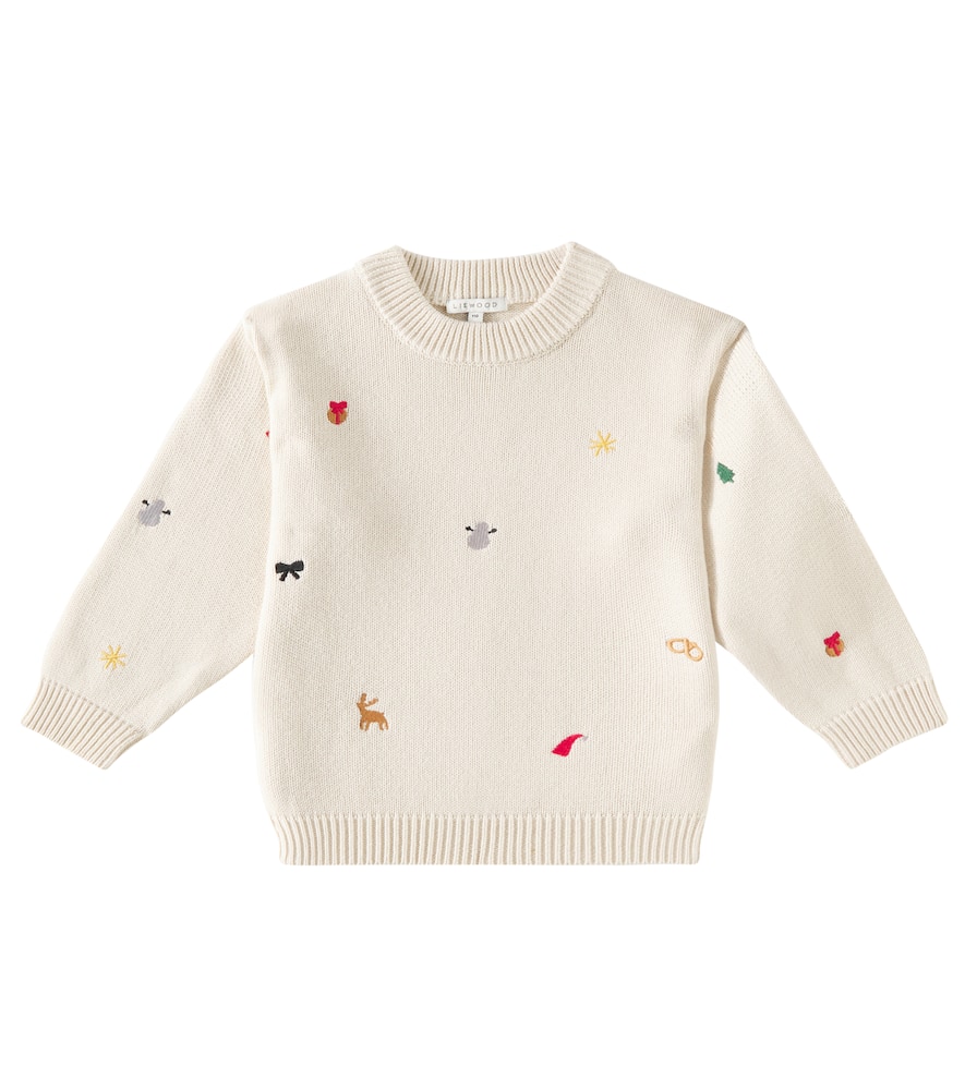 Liewood Kids' Orlane Wool And Cotton Sweater In Grey