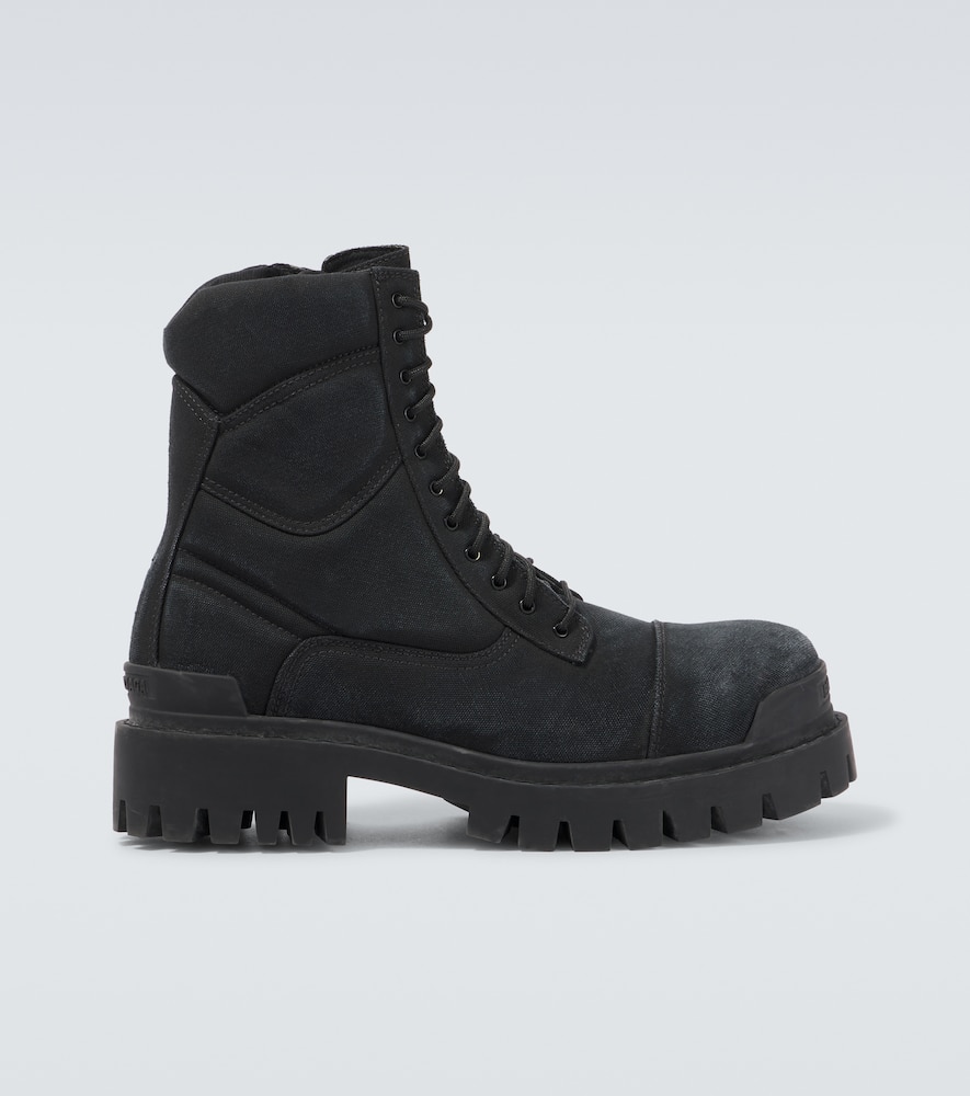 Combat Strike canvas lace-up boots