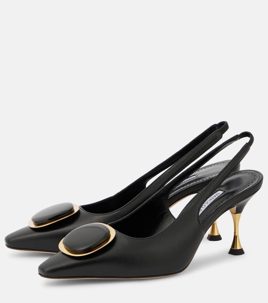 Manolo Blahnik Nappa Leather Pumps Chiaran In Black