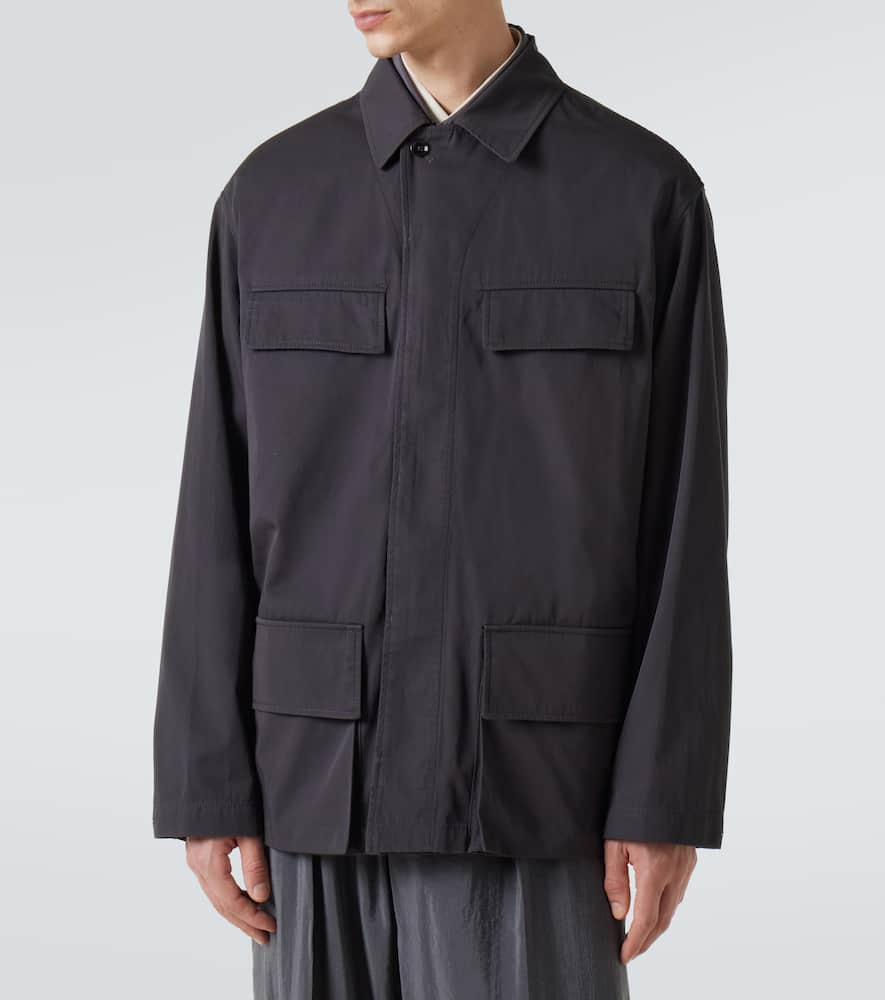 Lemaire Long-sleeved Casual Jacket In Gray