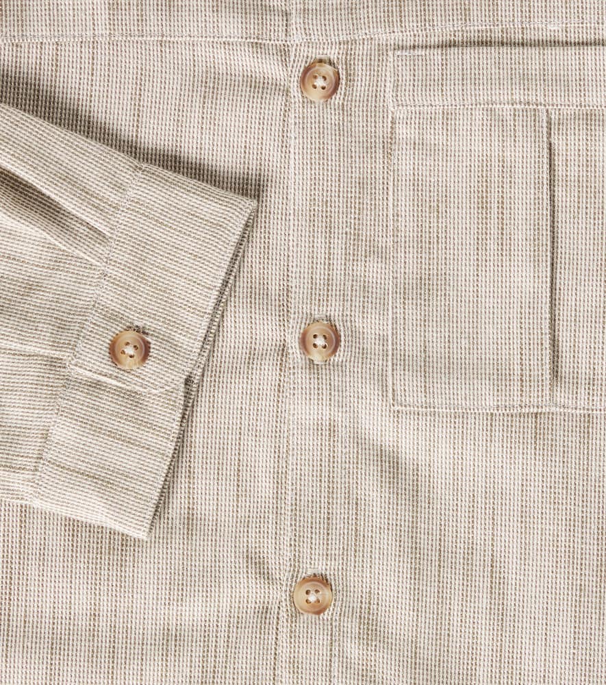 Donsje Pieter Striped Cotton Overshirt In Neutrals