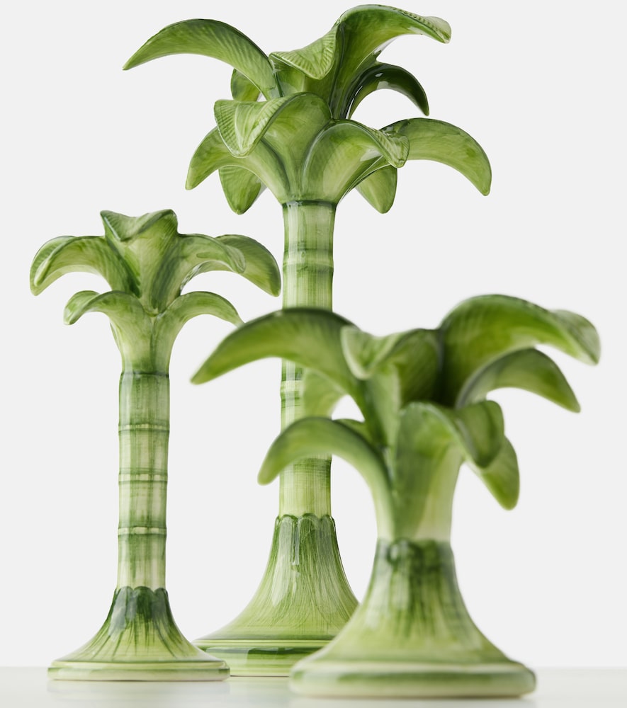  Les-ottomans Les-ottomans Palm Large Ceramic Candle Holder 