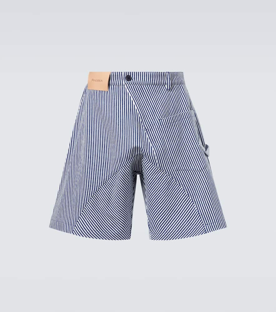 Striped cotton shorts