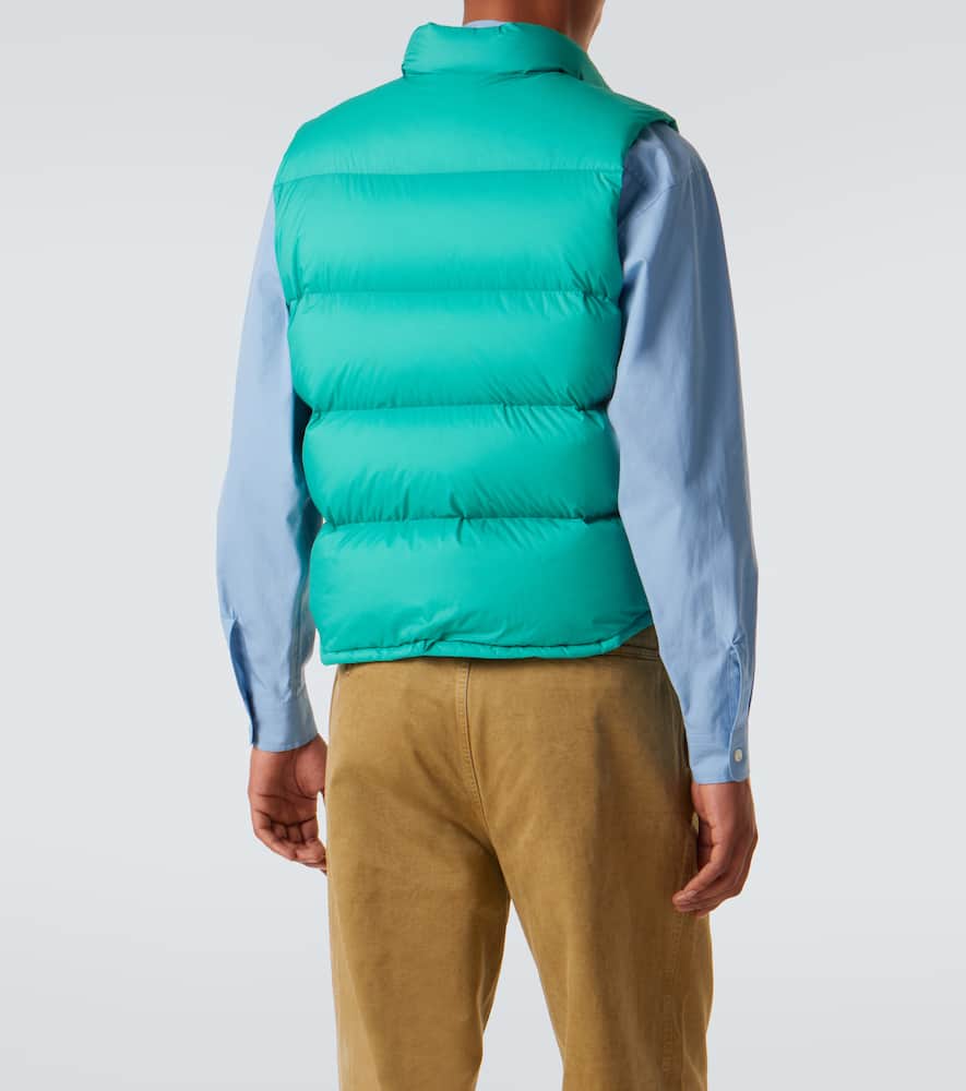 Auralee Quilted Down Vest In Green
