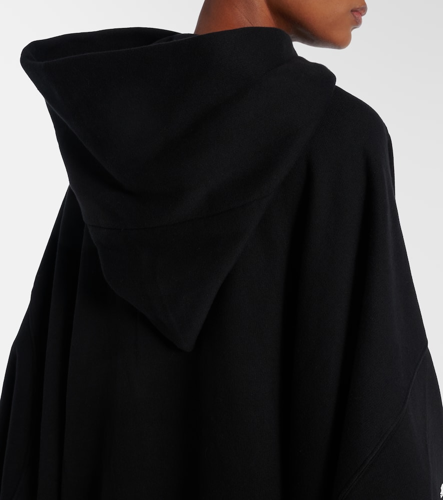 Rick Owens Mega Mountain Cotton Jersey Hoodie In Black