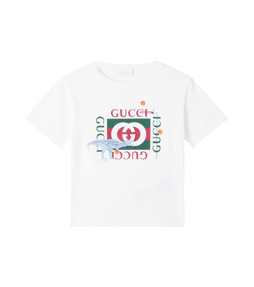 Gucci X Euan Roberts Printed Cotton T-shirt In White