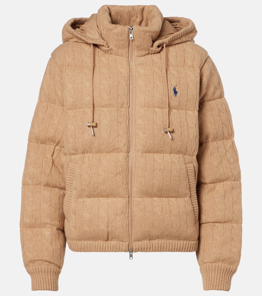 Wool and cashmere puffer jacket