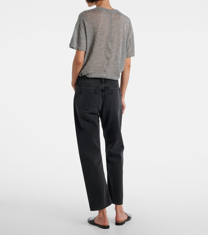 The Row Riaco Mid-rise Straight Jean In Black