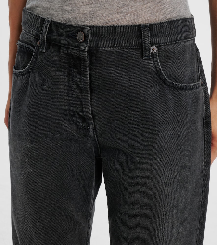The Row Riaco Mid-rise Straight Jean In Black