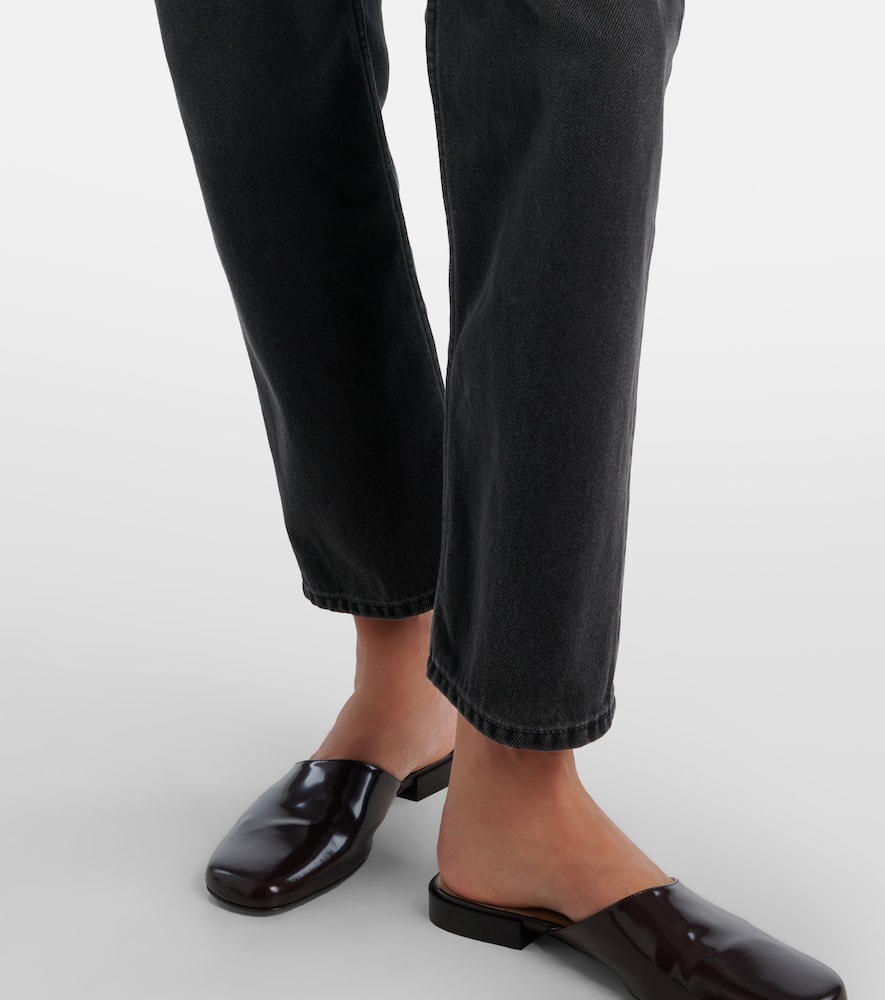The Row Riaco Mid-rise Straight Jean In Black
