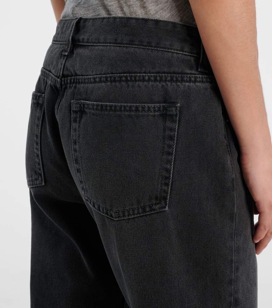 The Row Riaco Mid-rise Straight Jean In Black