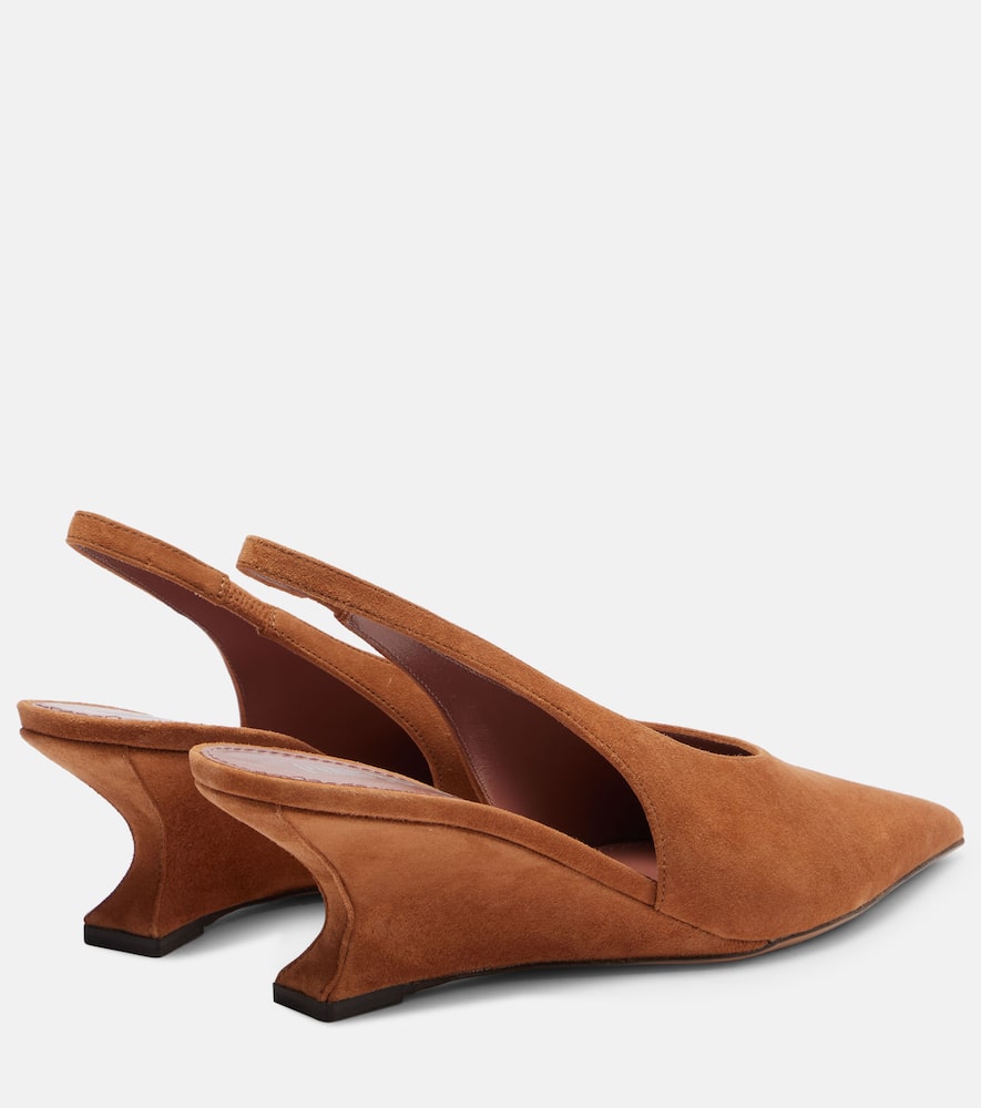 Paris Texas Nina 50 Suede Wedges In Brown