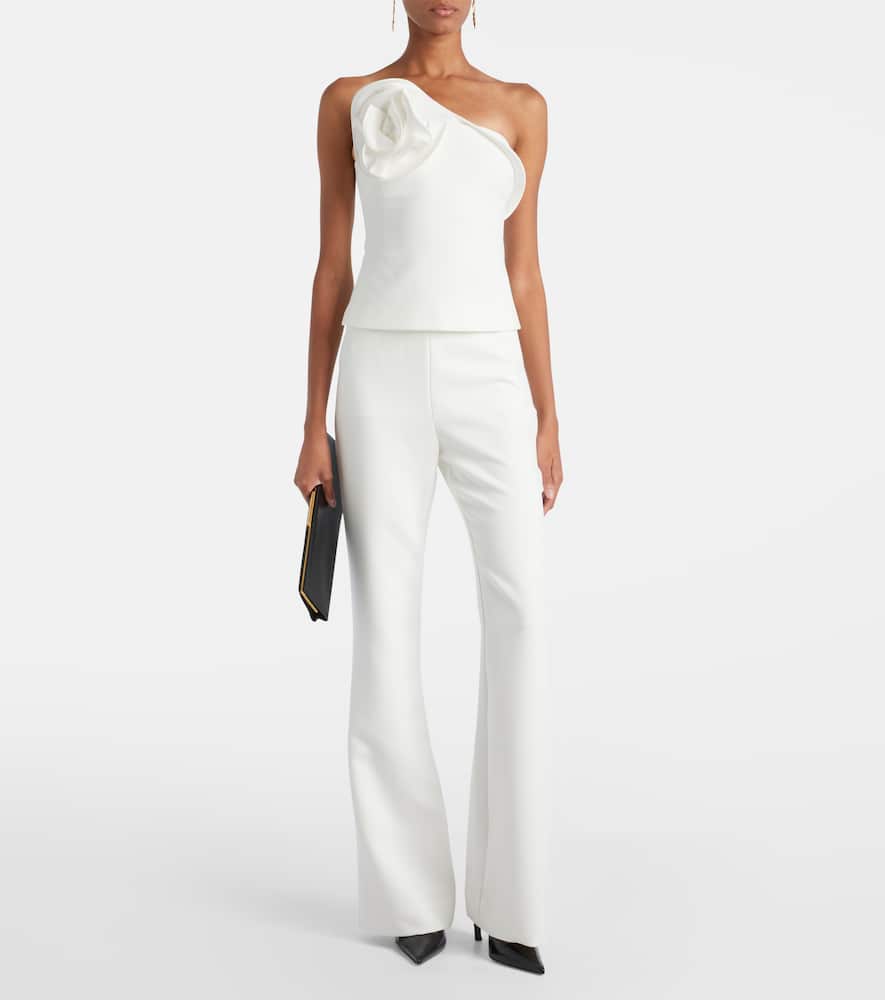 Roland Mouret High-rise Flared Pants In White