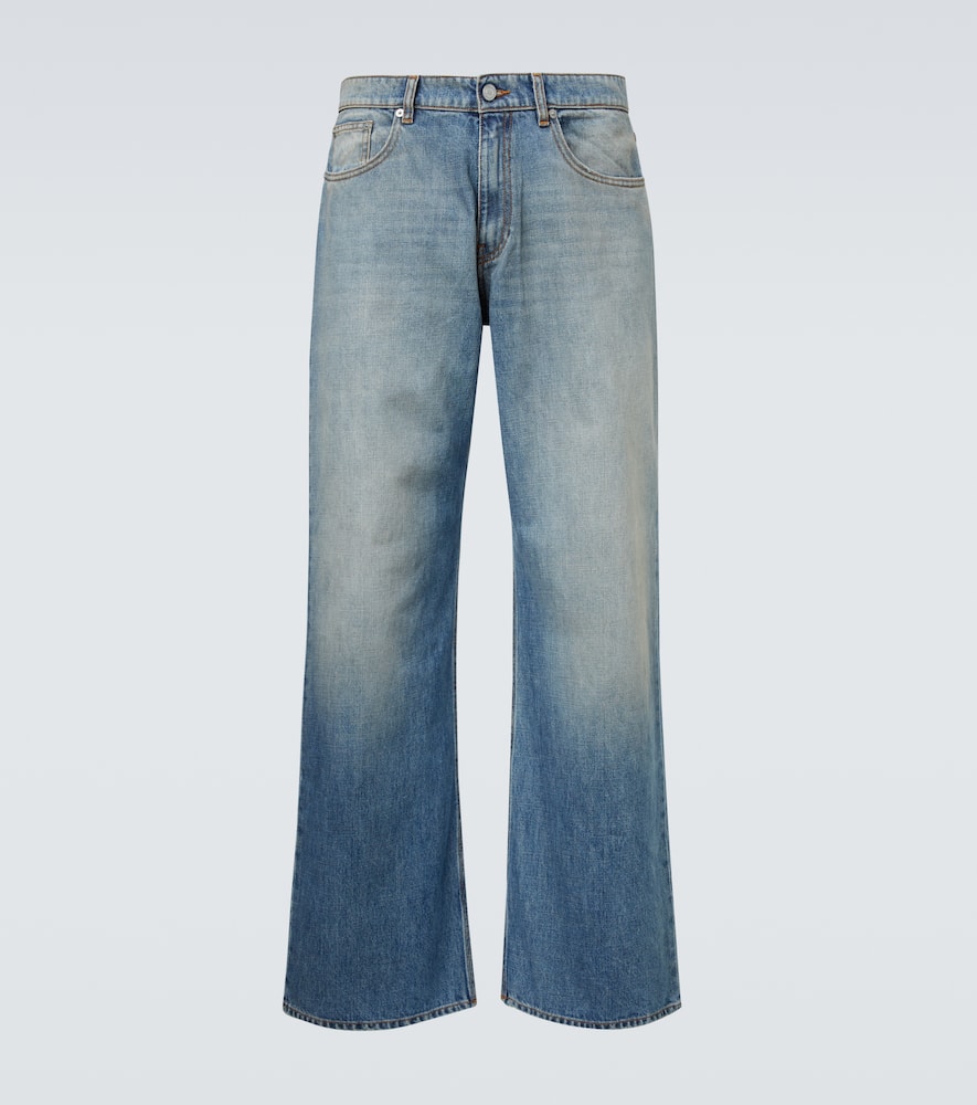 Erl Mid-rise Straight Jeans In Blue