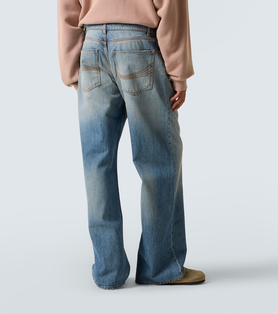 Erl Mid-rise Straight Jeans In Blue