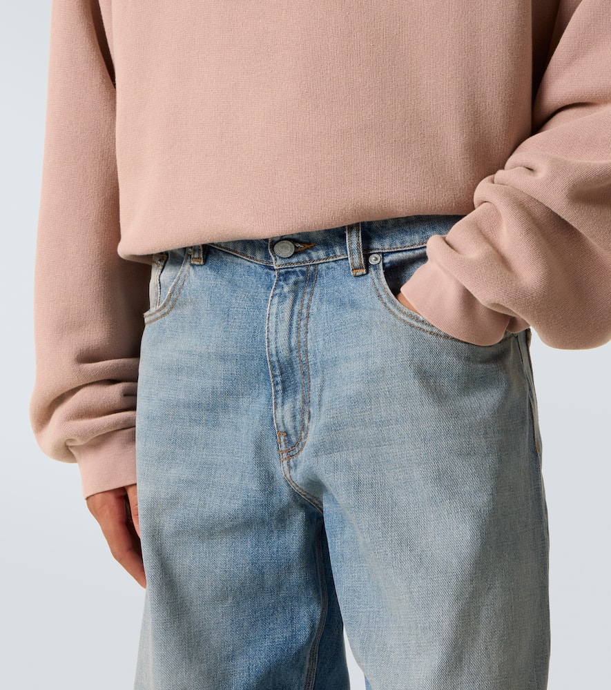 Erl Mid-rise Straight Jeans In Blue