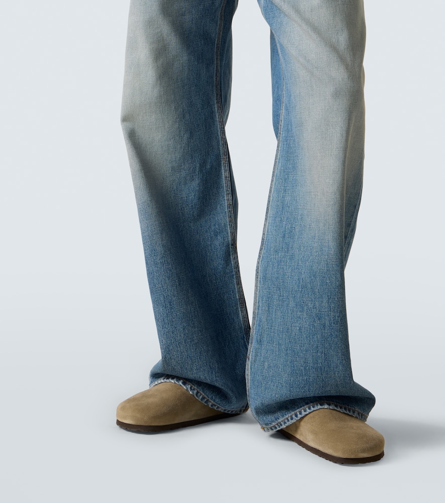 Erl Mid-rise Straight Jeans In Blue