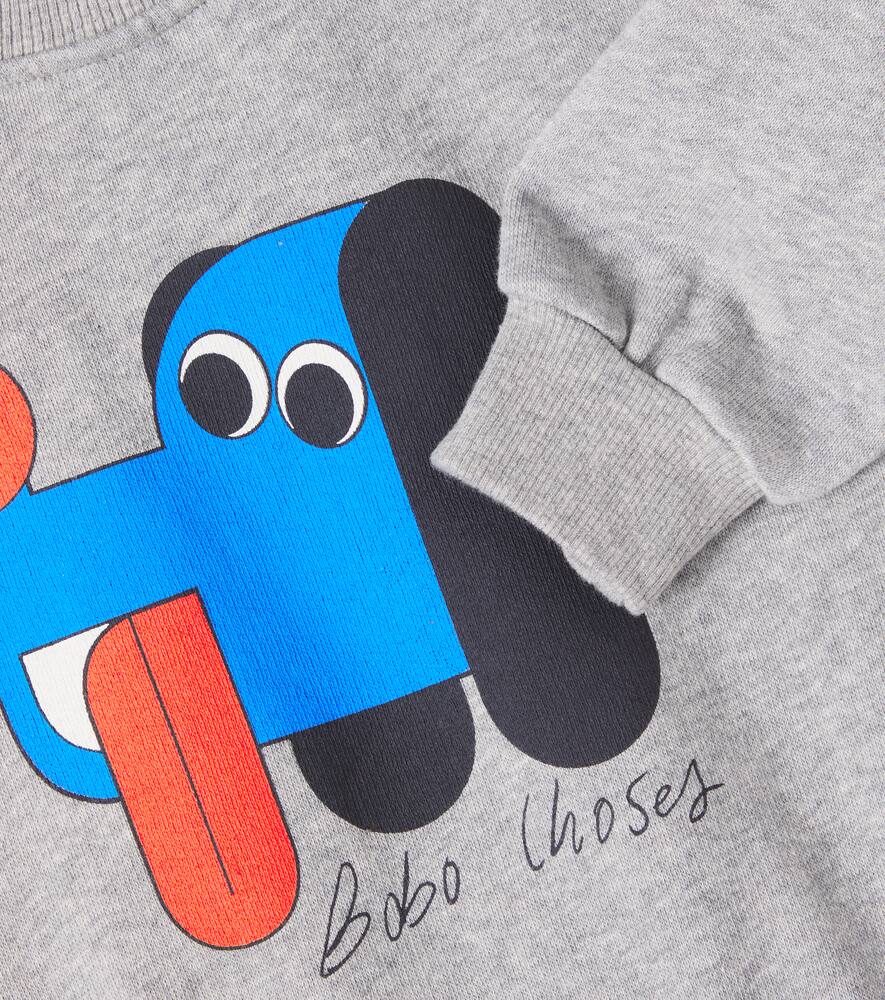 Bobo Choses Baby Doggy Mate Cotton Jersey Sweatshirt In White