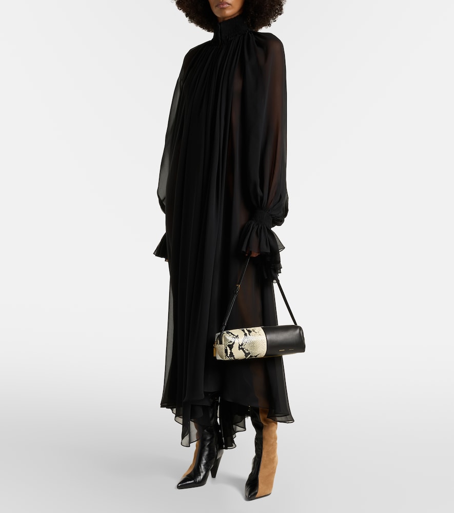  Khaite Khaite Kye Paneled Leather Shoulder Bag 