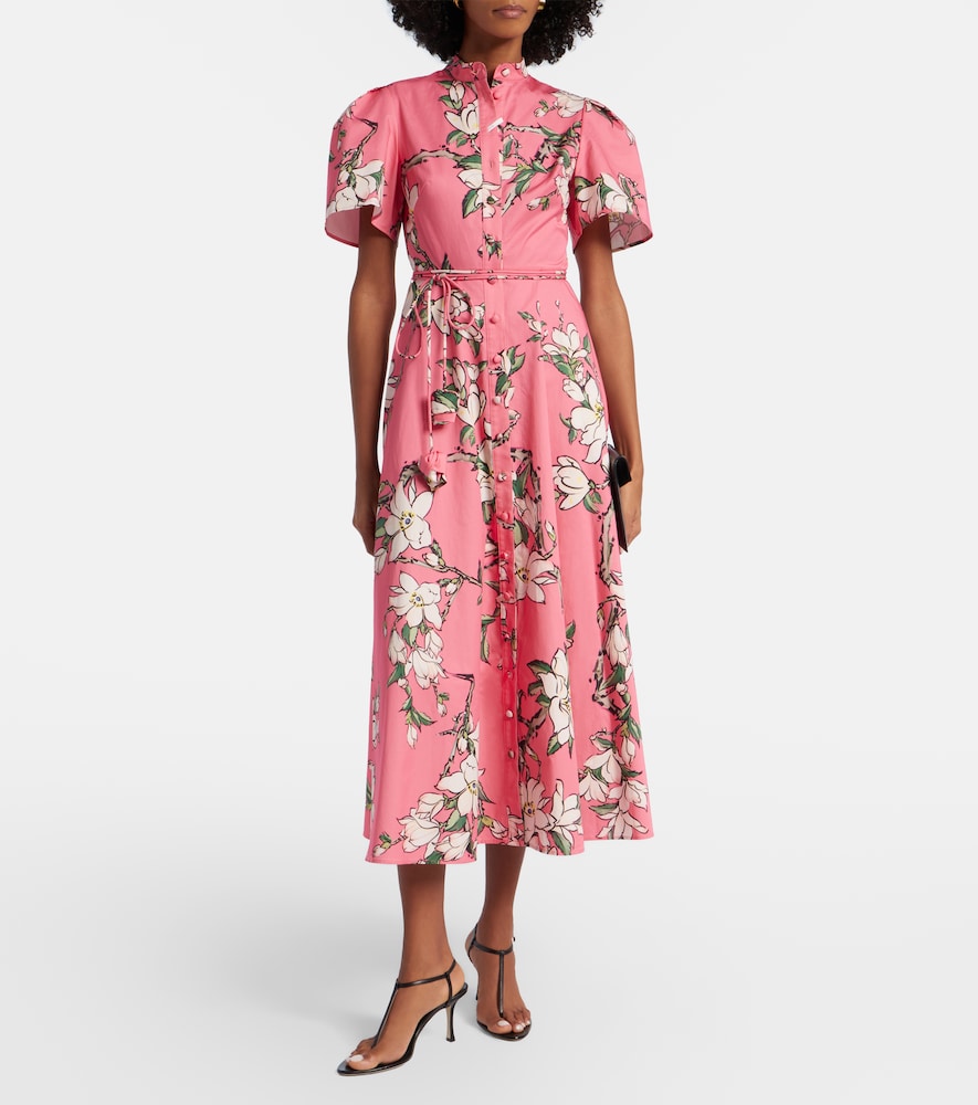 Leo Lin Bianca floral cotton shirt dress