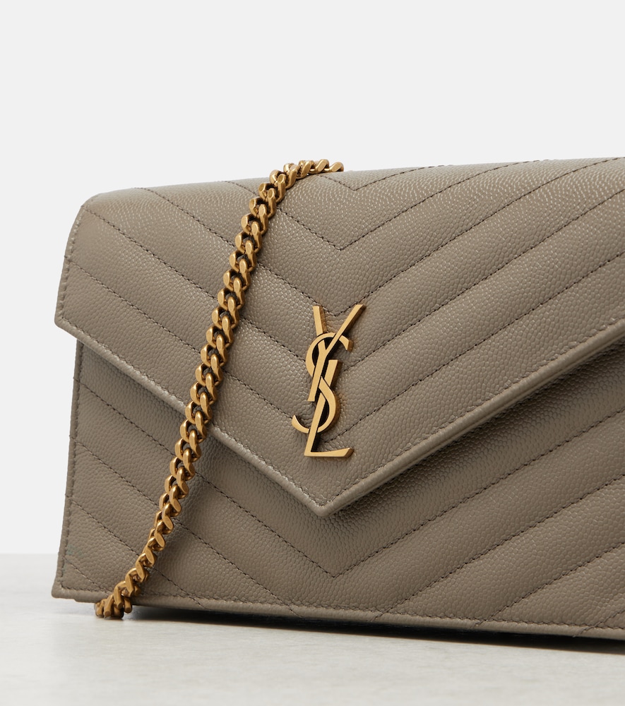  Saint Laurent Saint Laurent Cassandre Matelassã© Leather Wallet On Chain 