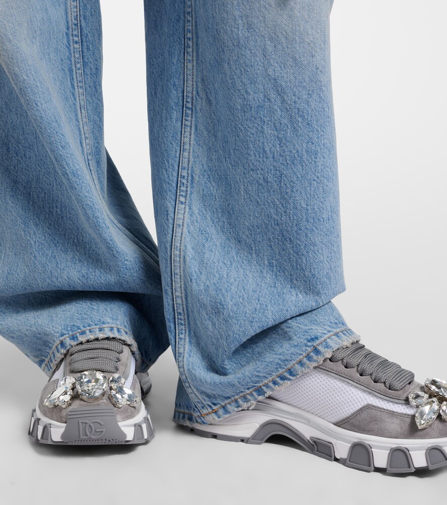 Dolce & Gabbana DG Country Road suede-trimmed sneakers