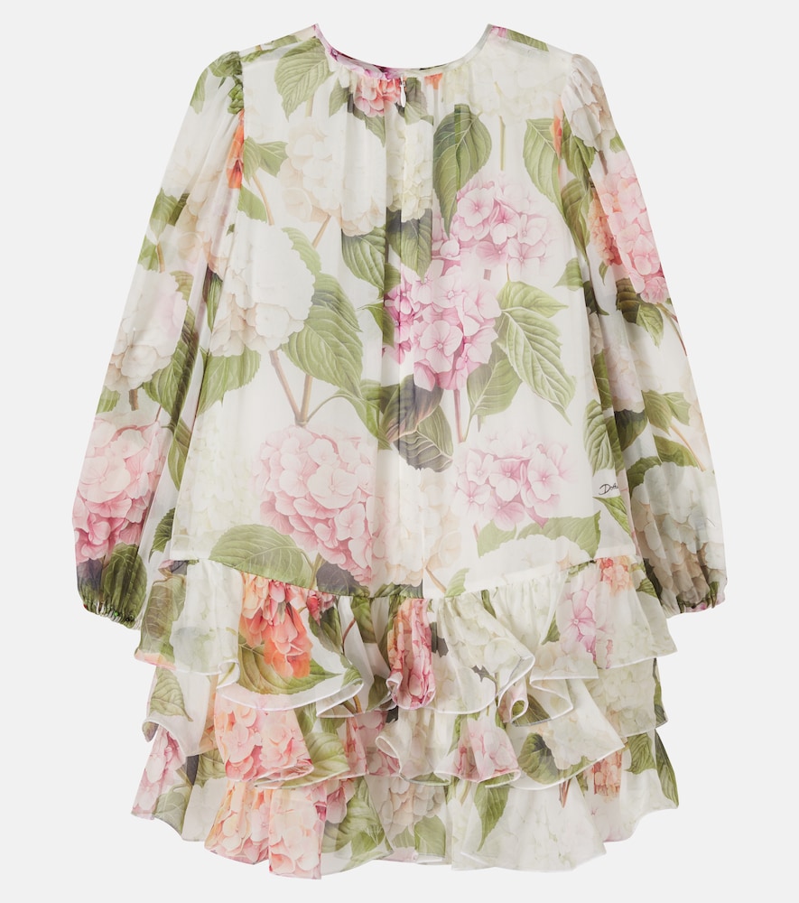  Dolce&gabbana Kids Dolce&gabbana Kids Kleid Aus Seidenchiffon 