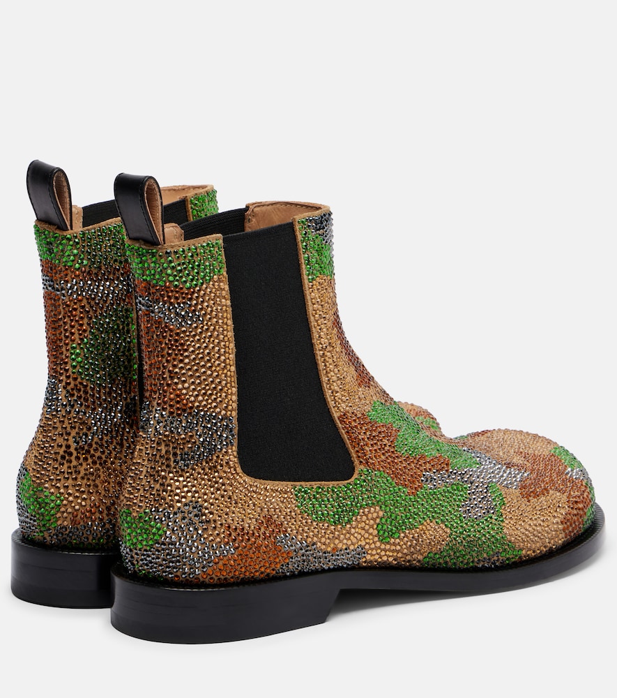  Jw Anderson Jw Anderson Chelsea Boots Aus Veloursleder Mit Kristallen 