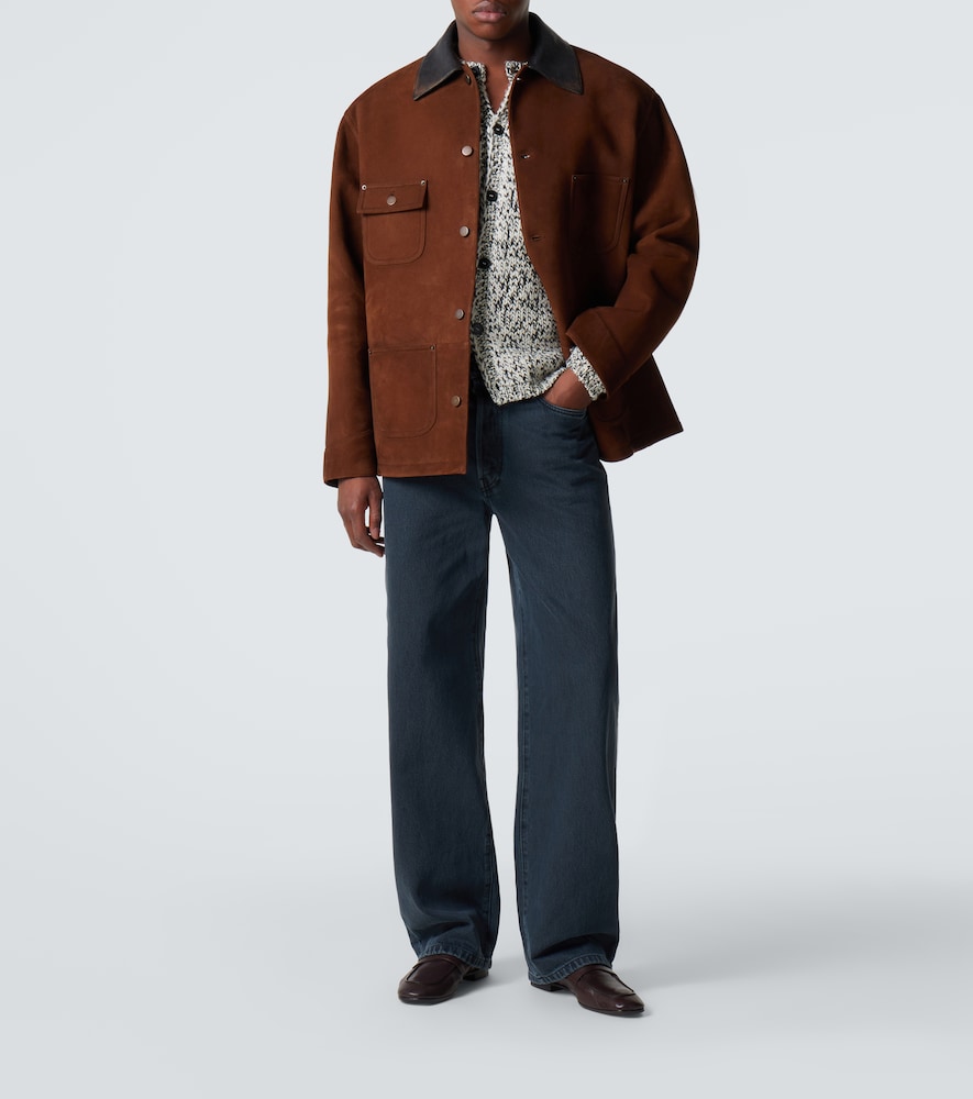 Prada Prada Leather-trimmed Suede Jacket 